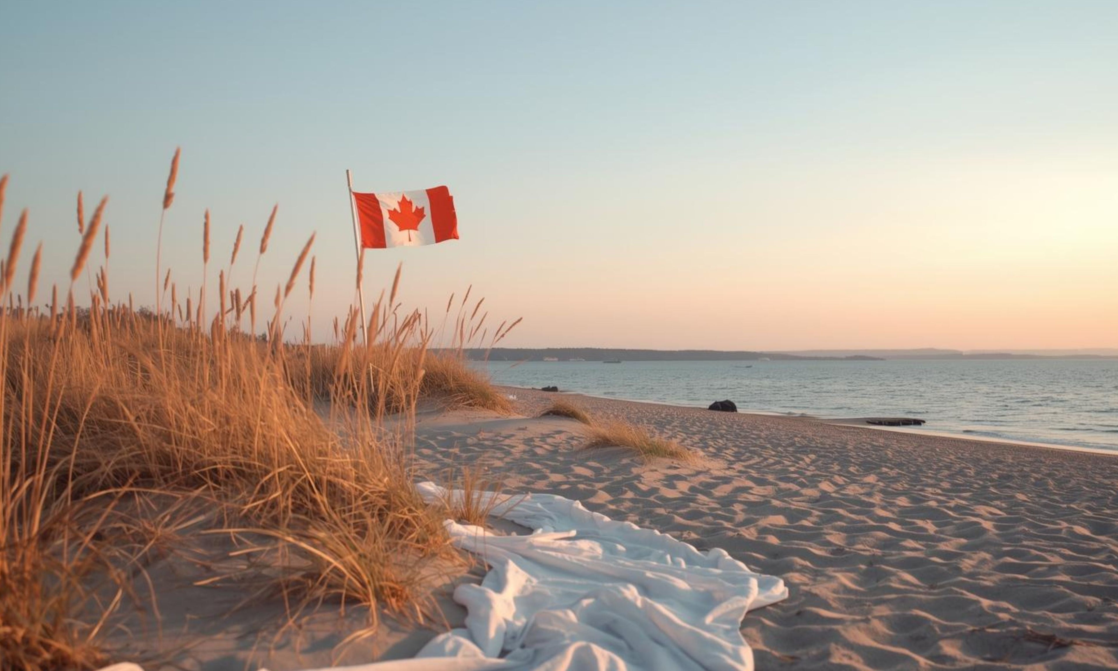 Soft red-and-white nautical image representing The Naughty Angler™ Canadian Proud collection.