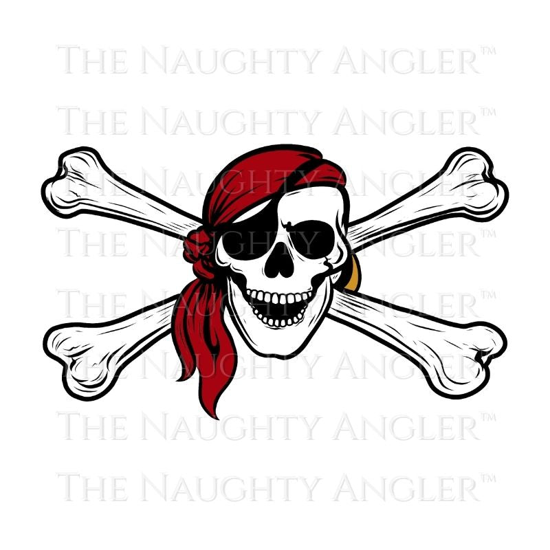 Close-up of pirate skull and crossbones pattern printed on fabric