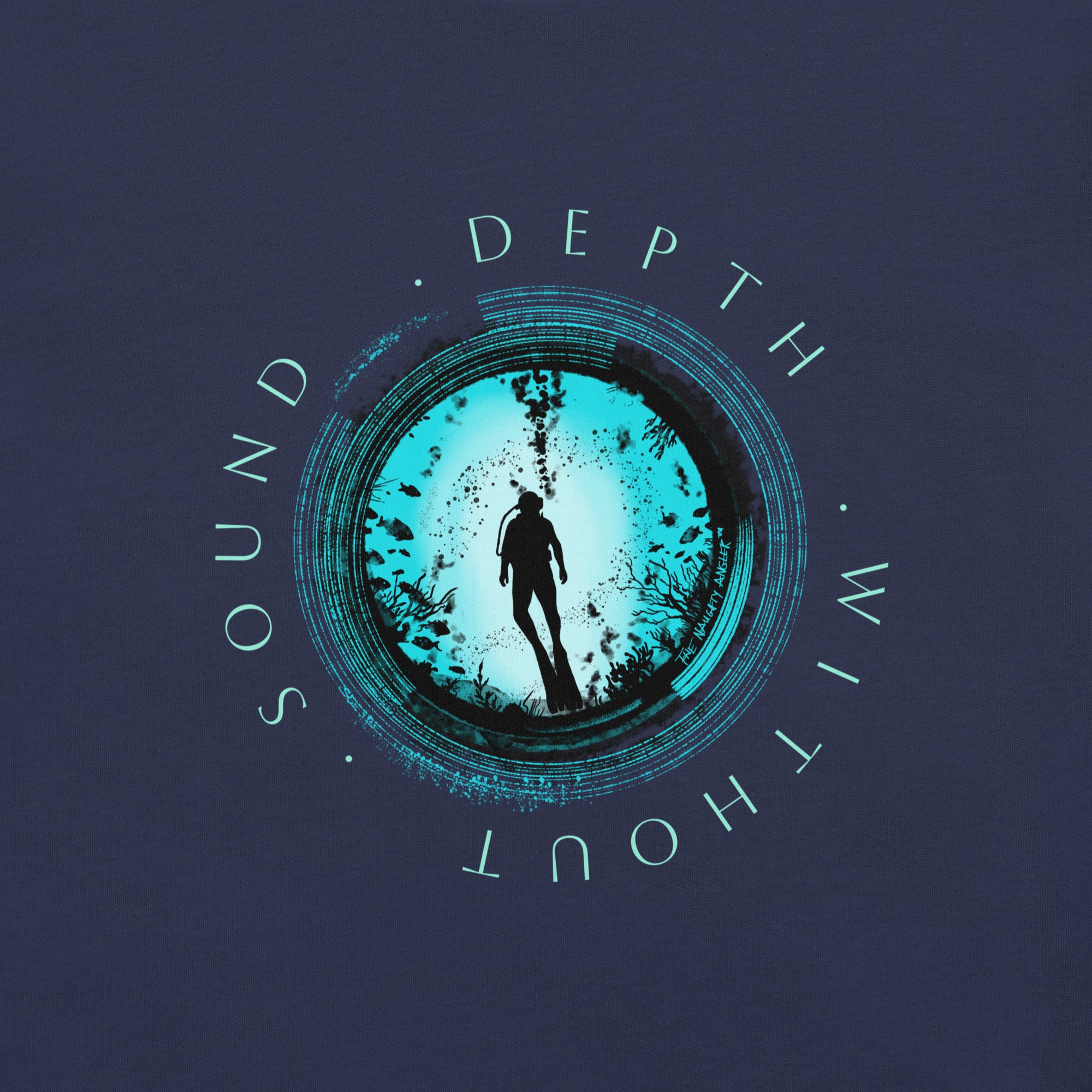 Depth Without Sound – Nautical Scuba Diver Graphic Unisex Tee